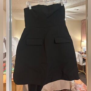 Commense Black Strapless Dress